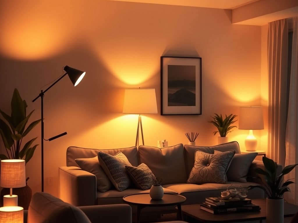 Oświetlenie nastrojowe w salonie: jak łączyć lampy i strefy, by stworzyć przytulny klimat