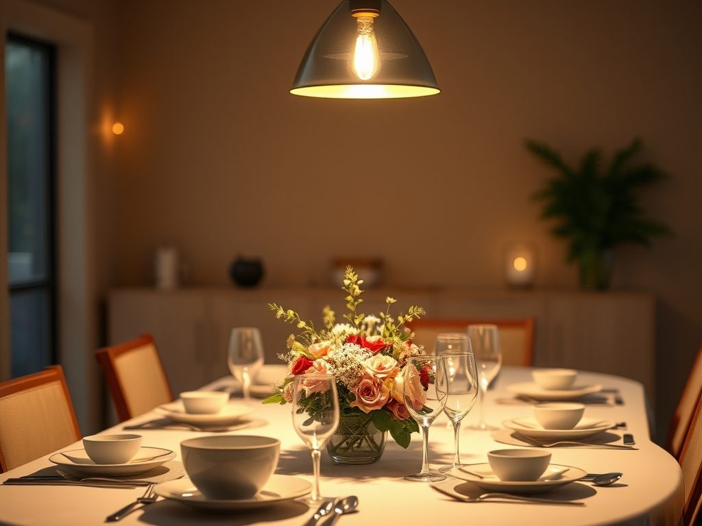Barwa światła nad stołem: jak dobrać temperaturę i natężenie dla komfortu i atmosfery