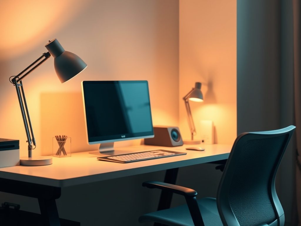 Oświetlenie do pracy przy komputerze: jak wybrać komfortowe i bezpieczne światło zgodne z normami BHP