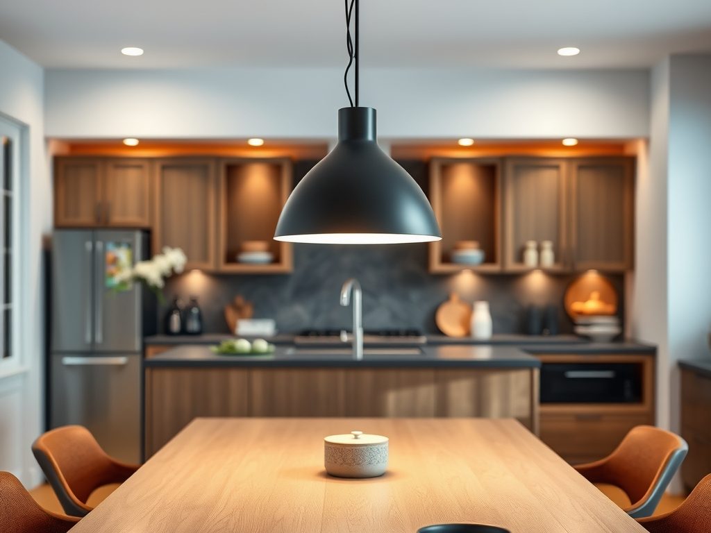 Oświetlenie nad stołem w kuchni: jak dobrać lampę łączącą funkcję i styl wnętrza
